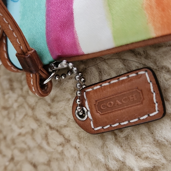 NWOT Beautiful Coach Rainbow Wristlet ๐ - Picture 4 of 9